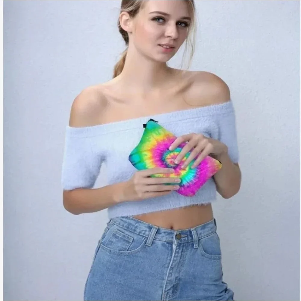 Cosmetic Bag Tie Dye zipper closure